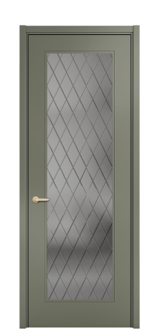 Дверь межкомнатная Плэйн 1 Цвет Зеленый Покрытие ЭМАЛИ Эмаль Наличник L 50 Цена 46528