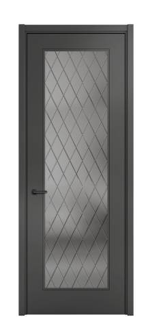 Дверь межкомнатная Плэйн 1 Цвет Антрацит Покрытие ЭМАЛИ Эмаль Наличник L 50 Цена 46528