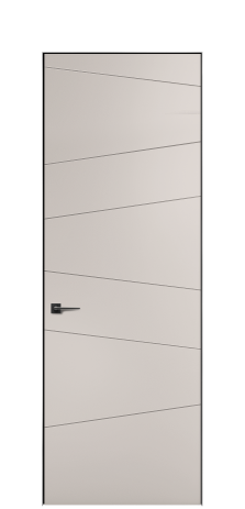 Дверь межкомнатная Твист 03 Цвет Дымчатый Покрытие Эмаль  Наличник Скрытый короб хром Цена 39450