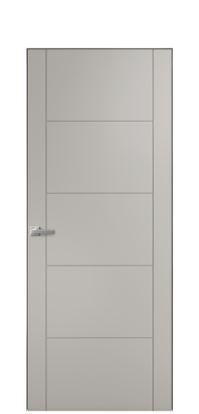 Дверь межкомнатная Линия 02 Цвет Серый Шелк Покрытие Эмаль  Наличник Скрытый короб хром Цена 39450