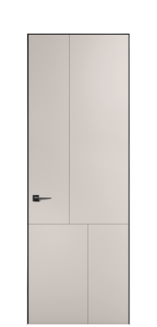 Дверь межкомнатная Линия 04 Цвет Дымчатый Покрытие Эмаль  Наличник Скрытый короб хром Цена 39450