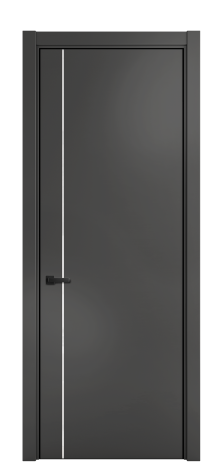 Дверь межкомнатная Ветро 17 Цвет Антрацит Покрытие Эмаль  Наличник L 75 Цена 46443