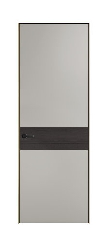 Дверь межкомнатная Дуэт 11 Цвет Серый Шелк Покрытие ЭМАЛИ Эмаль Наличник Скрытый короб золото Цена 55213