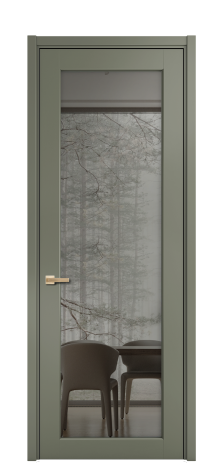 Дверь межкомнатная Страда 11 Цвет Зеленый Покрытие ЭМАЛИ Эмаль Наличник L 50 Цена 51443