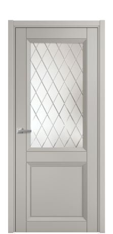Дверь межкомнатная Беллуно 2 Цвет Серый Шелк Покрытие Эмаль  Наличник L 50 Цена 59975