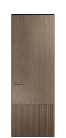 Дверь межкомнатная Бриз 2 Цвет Дуб Мускат Покрытие ШПОН Дуб Наличник  Скрытый короб золото Цена 68089