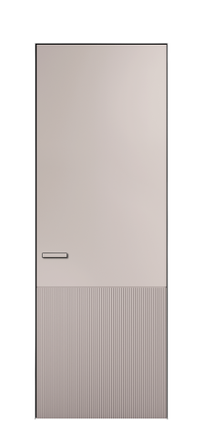 Дверь межкомнатная Бриз 4 Цвет Пудра Покрытие Эмаль  Наличник Скрытый короб хром Цена 58450