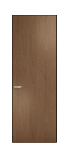 Дверь межкомнатная Порте 39-00 Цвет Дуб Темный Покрытие ШПОН Дуб Наличник  Скрытый короб золото Цена 46789
