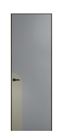 Дверь межкомнатная Дуэт 20 Цвет Гриджио Покрытие ЭМАЛИ Эмаль Наличник Скрытый короб золото Цена 56877